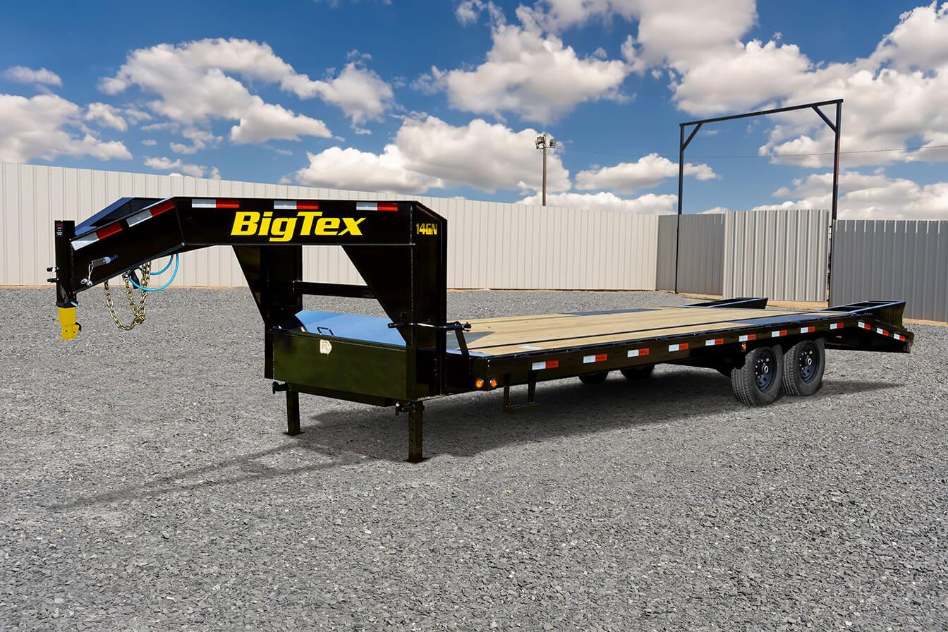 Big Tex 14GN 14,000#,TA,GN,(8 1/2 x 25+5 Black,DT with 2-Megaramps image 0