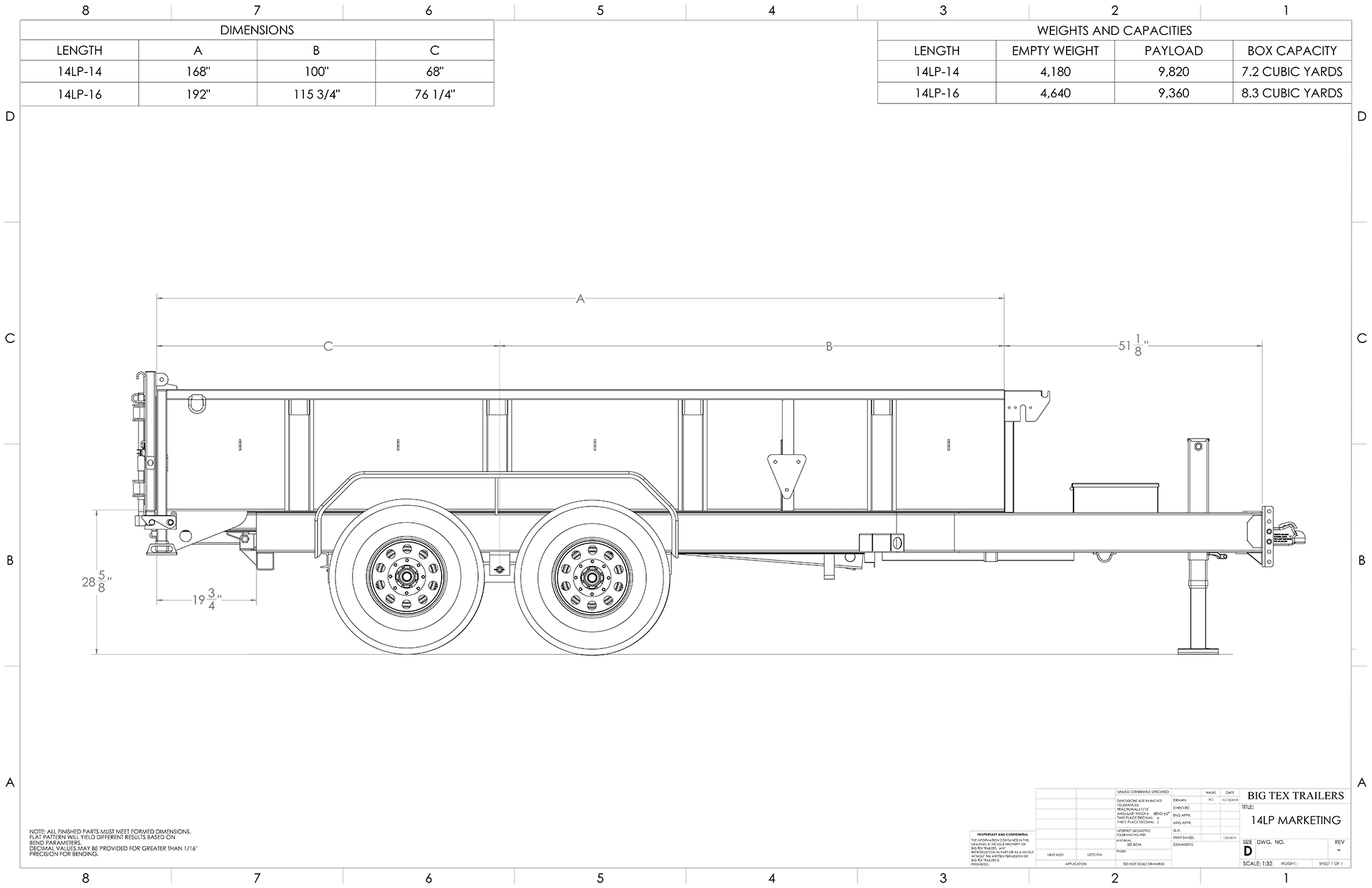 Heavy Duty Low Profile Dump Trailer