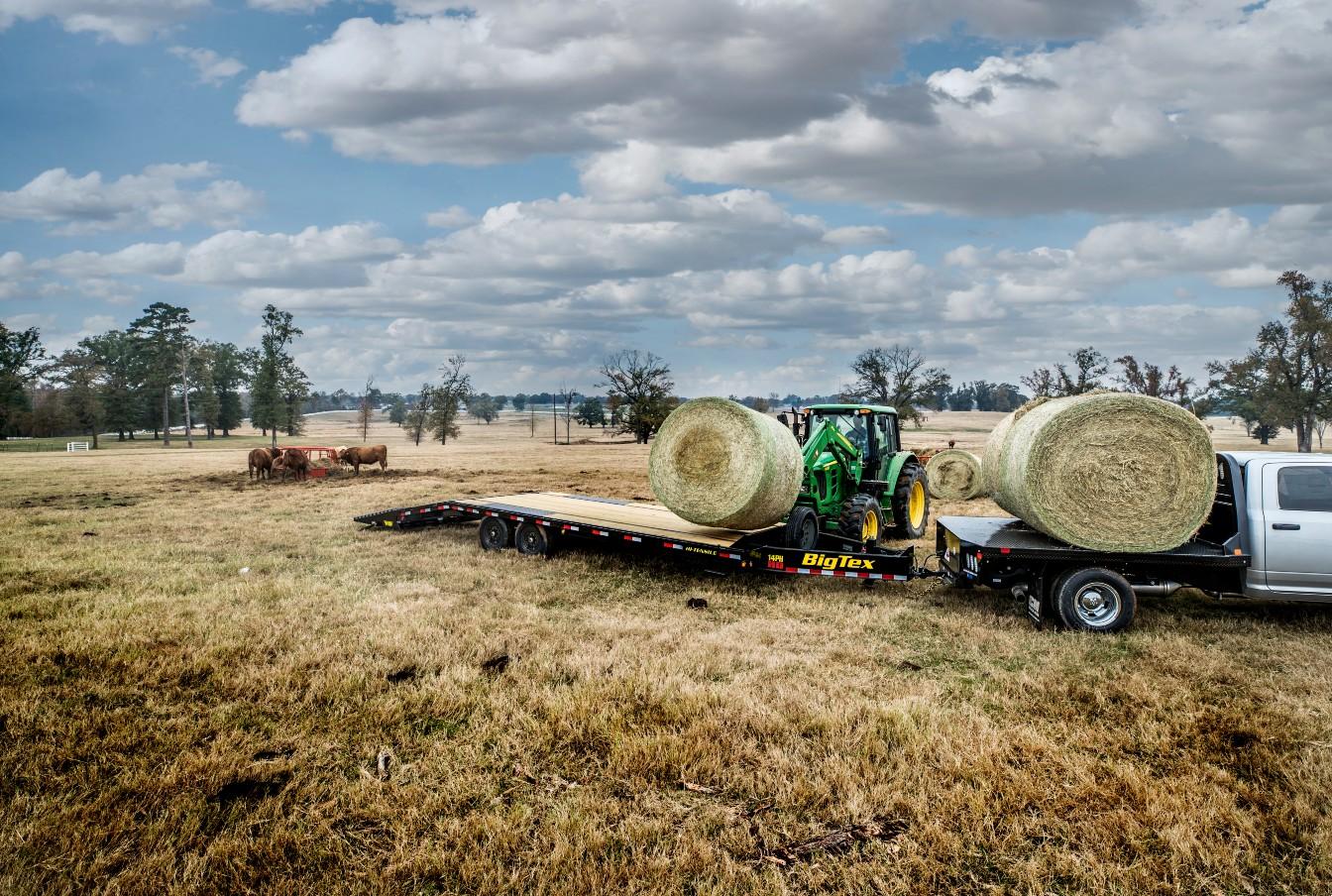 2023 Big Tex Single Wheel Tandem Axle Pintle Hitch Trailer 102″x20′ Straight Deck image 3