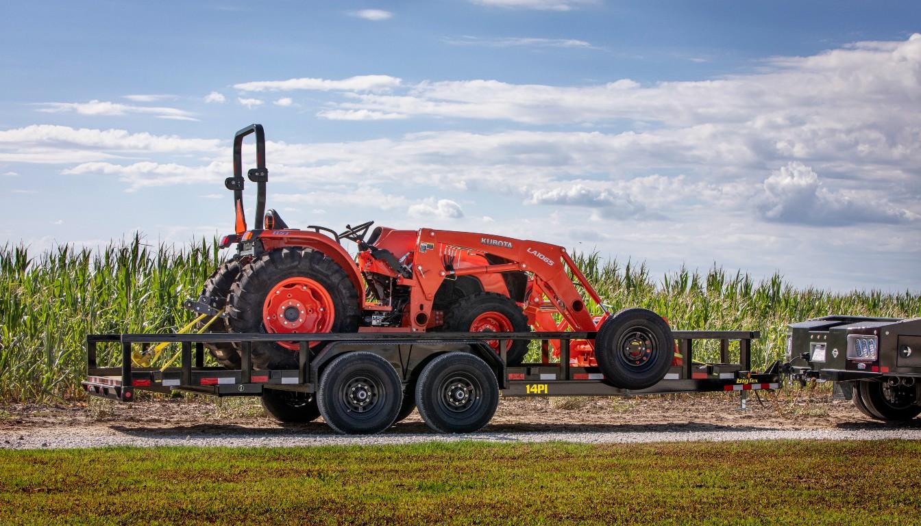 2024 Big Tex 14PI – Heavy Duty Tandem Axle Pipe Top Utility Trailer 83”x 20’ w/ 4’ slide out ramps, spare tire mount, dual brake axles image 5