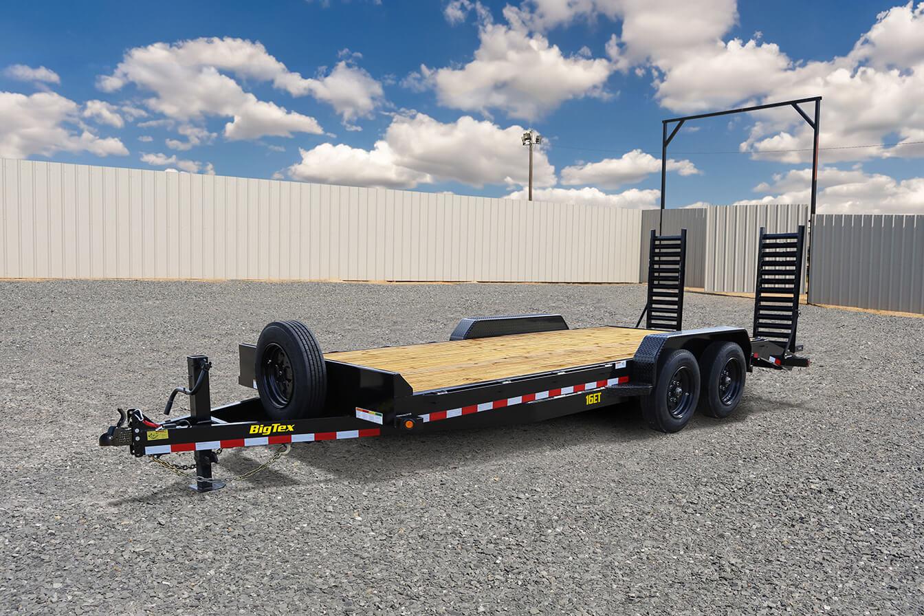 Big Tex 16ET 83″ x 15 + 3 (15 Deck w/ 3 Cleated Dovtail) Equipment Trailer image 1