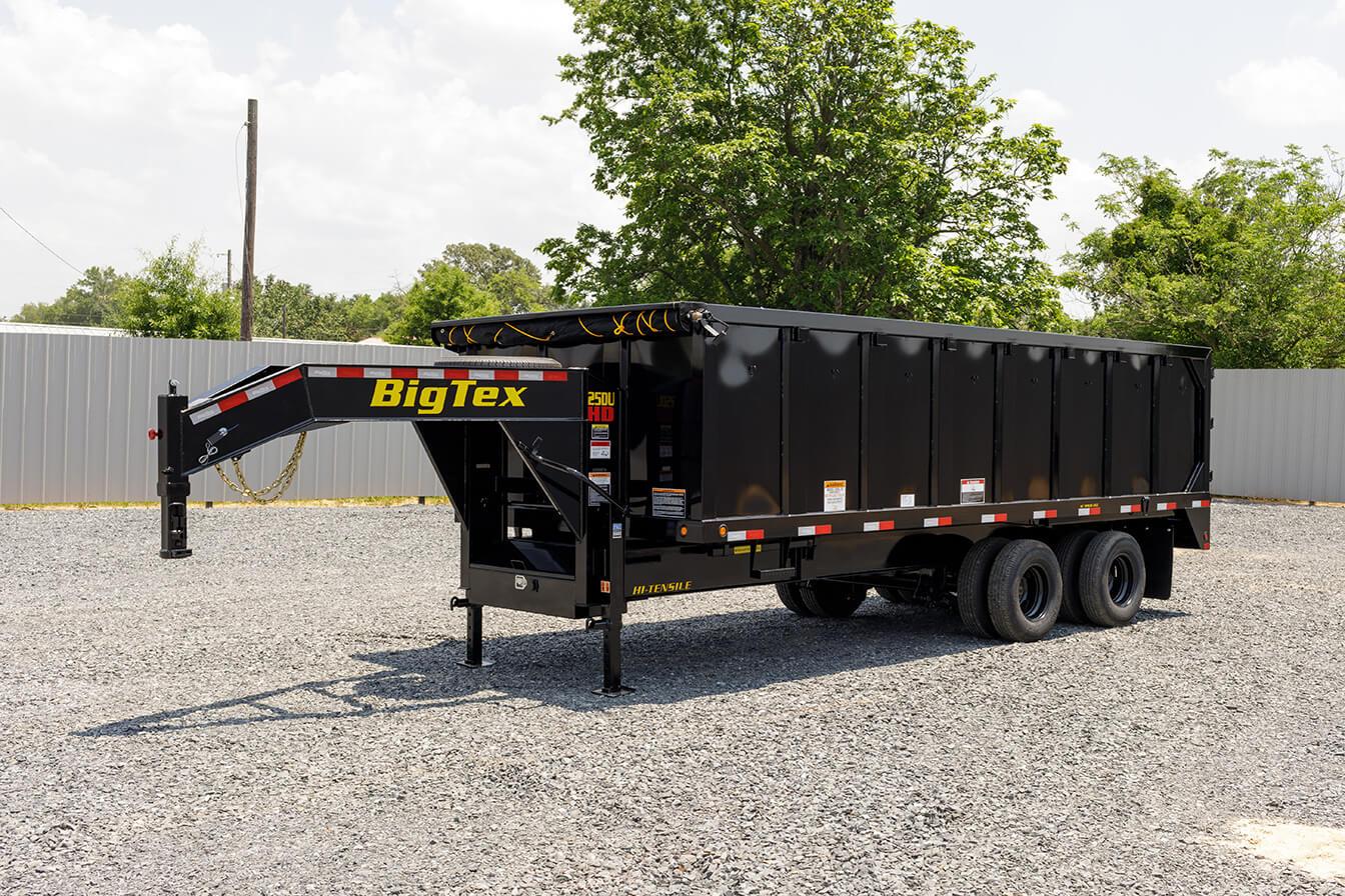 2024 Big Tex 25DU Heavy Duty Tandem Axle Gooseneck Trailer 92”x20’ w/ 4’ side walls, 10 ga floor, combo gate, 6’ slide in ramps, tarp kit. image 4