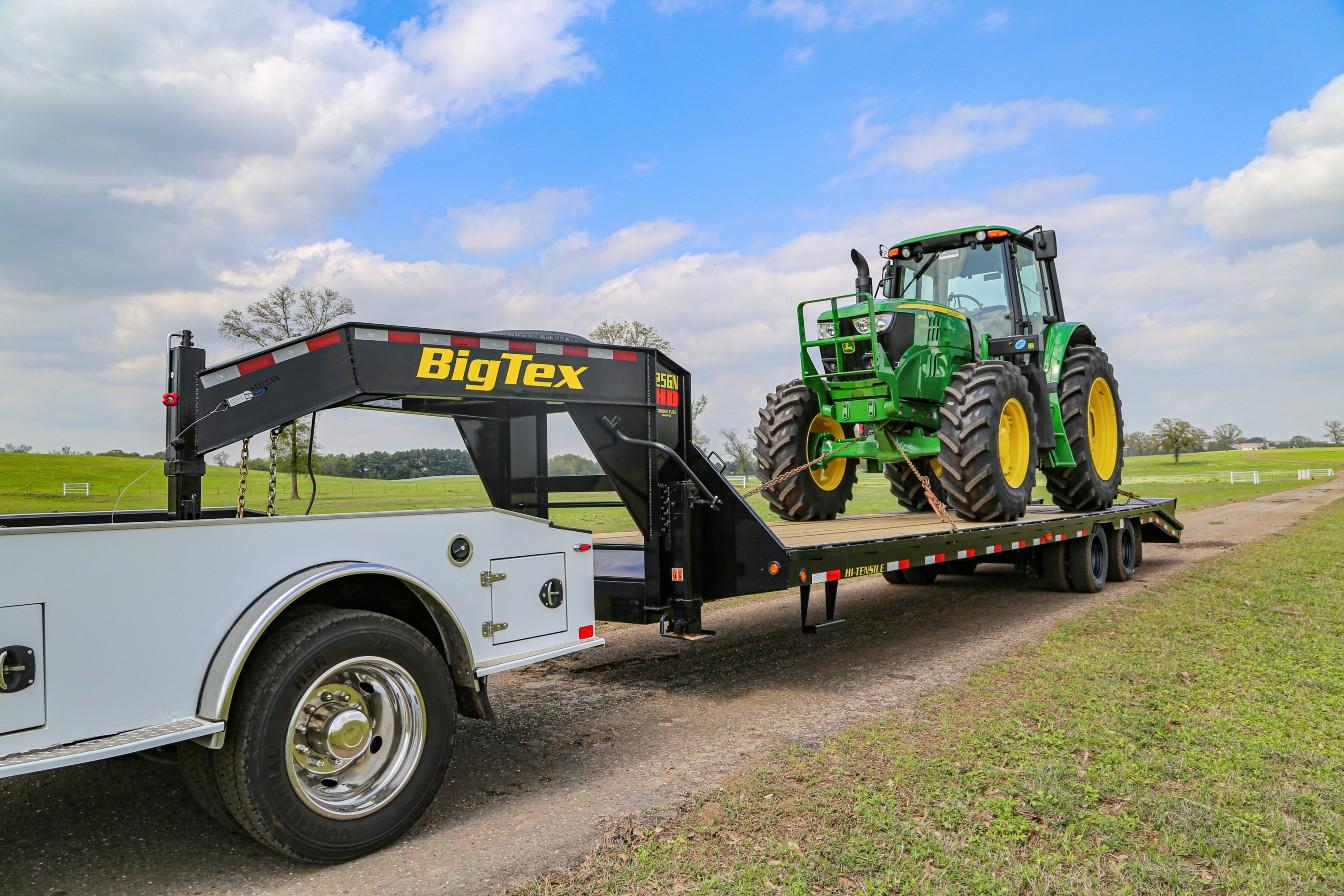 Big Tex 25GN 25,900# GVWR 12K Axles 35ft (30ft deck + 5ft dovetail) HD Adjustable Suspension, Mega Ramps, Dual Two Speed Jacks, Sliding Winch Track, Loading Lights image 5