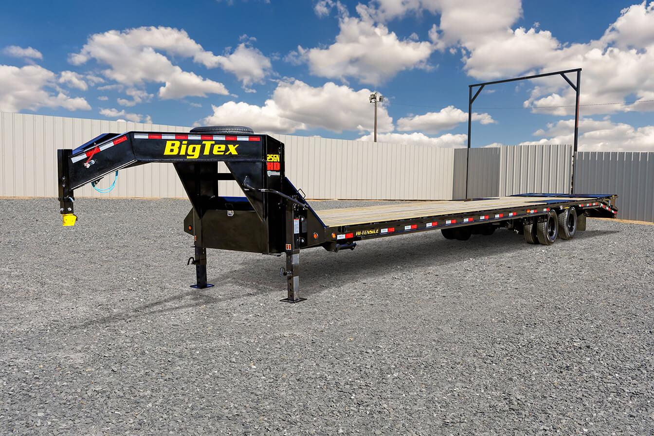 25GN Tandem Dual Gooseneck Trailer (102’x40″) with Slide out Ramps image 1