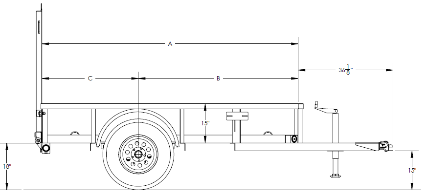 Single Axle Utility Trailer