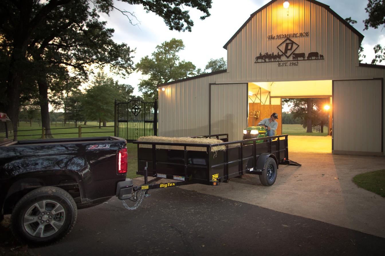 2024 Big Tex Single Axle Vanguard Trailer 77”x 12w/ 28.5” tall sides, 4’ dual spring assisted gate, and spare tire mount. image 3