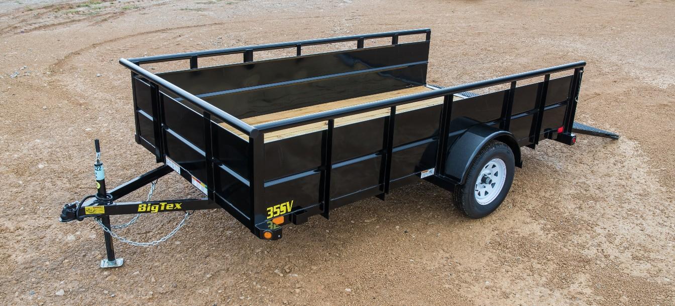 2024 Big Tex Single Axle Vanguard Trailer 77”x 12w/ 28.5” tall sides, 4’ dual spring assisted gate, and spare tire mount. image 7