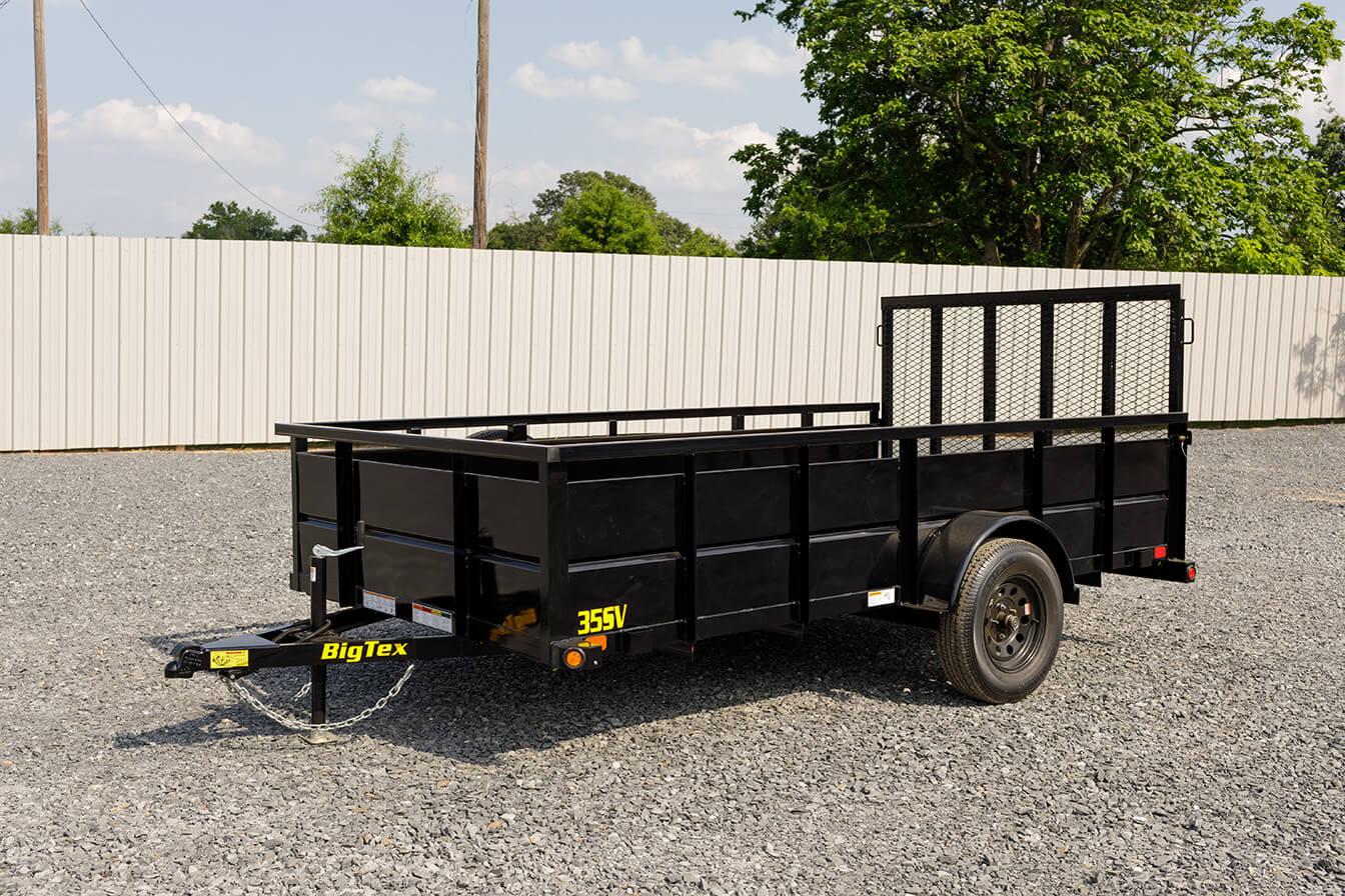 2024 Big Tex Single Axle Vanguard Trailer 77”x 12w/ 28.5” tall sides, 4’ dual spring assisted gate, and spare tire mount. image 2