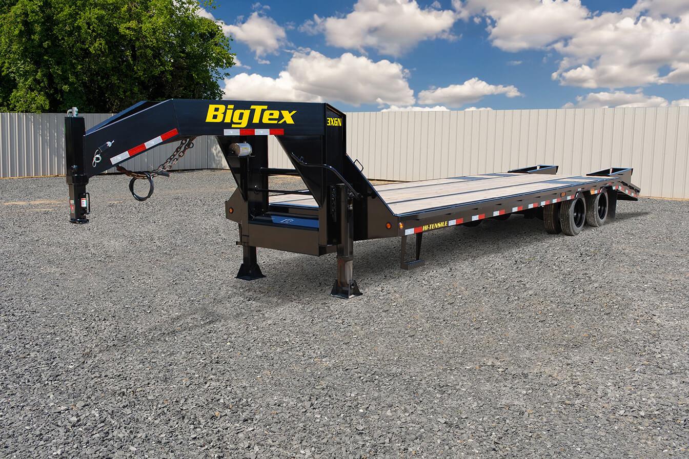 2024 Big Tex 3XGN – super duty dual-wheel tandem axle 30′ (25+5) gooseneck trailer w/ mega-ramps, tool box, spare tire image 0