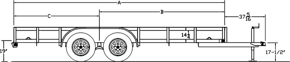 Tandem Axle Angle Iron Utility Trailer
