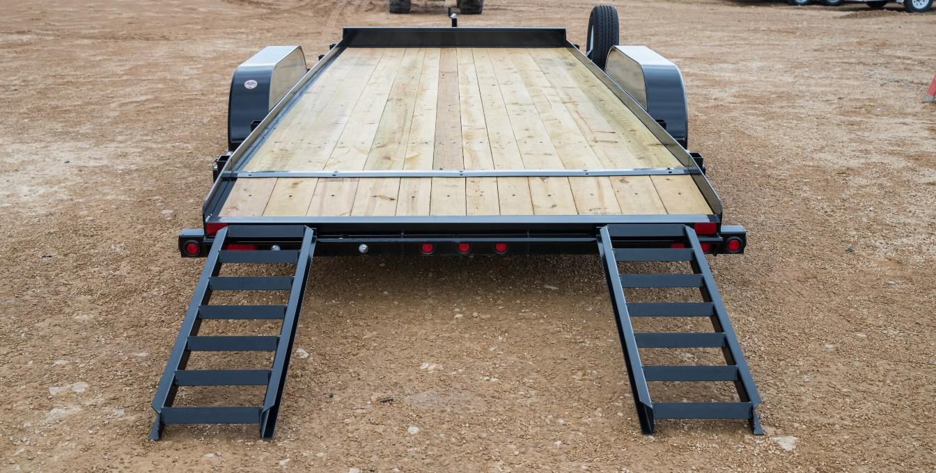 2022 Big Tex Tandem Axle Car Hauler 83”x 18’ w/ 4’ slide out ramps, spare tire mount, brakes. image 9