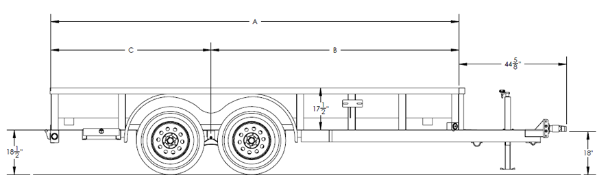 Pro Series Tandem Axle Pipe Top Utility Trailer
