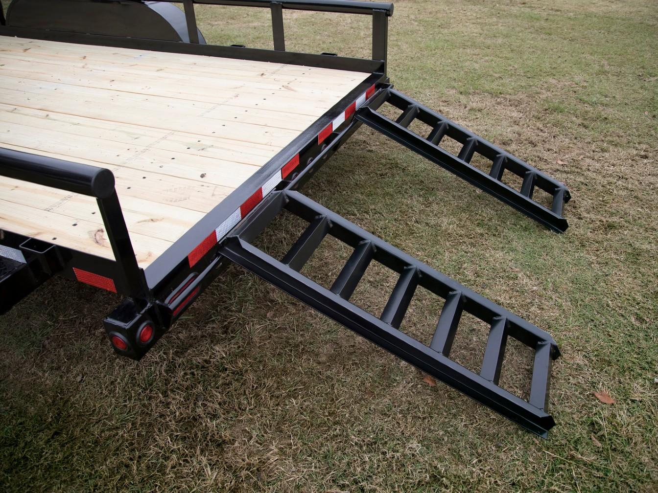 2024 Big Tex 10PI – Pro Series Pipe Top Tandem Axle Utility Trailer 83”x 20’ w/ 4’ slide out ramps, spare tire mount, and dual brake axles image 6