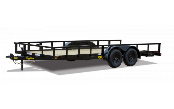 Big Tex 70PI-X 83″ x 14 Tandem Axle Pipe Top Utility Trailer image 0