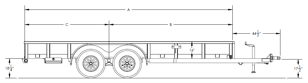 Tandem Axle Pipe Utility Trailer