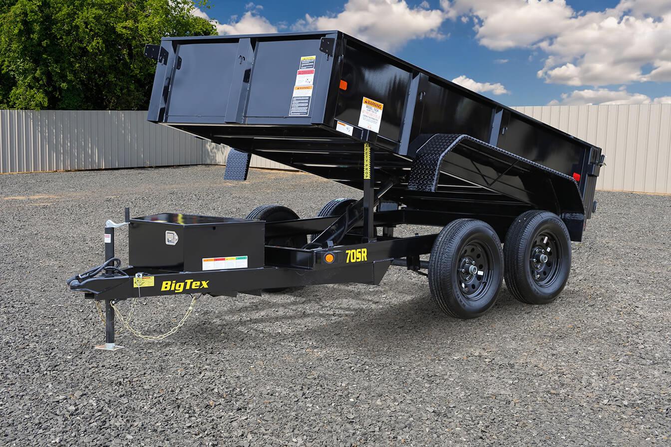 Big Tex 70SR 7K SINGLE RAM LP DUMP(5×10 TANDEM AXLE, DBL DOORS image 1