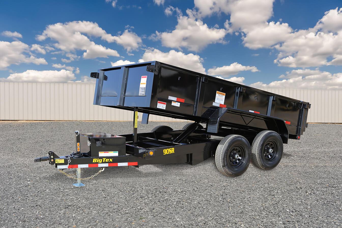 2023 Big Tex Tandem Axle Single Ram Dump Trailer 72”x 10’ w/ rear double doors, spare tire mount, 6’ slide in ramps. image 6