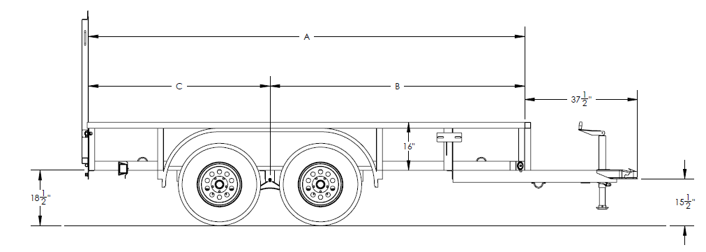 Economy Tandem Axle Utility Trailer