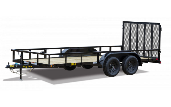 Big Tex 60PI 77″ x 16 Tandem Axle Pipe Top Utility Trailer image 0