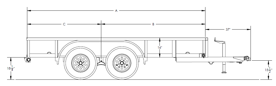 Tandem Axle Pipe Top Utility Trailer