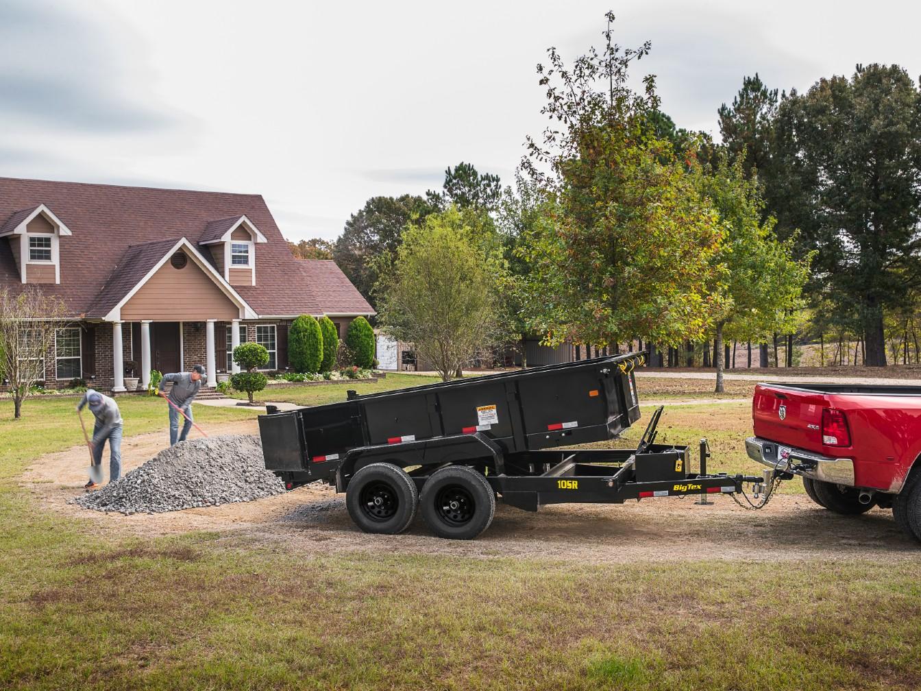 2022 Big Tex Pro Series Tandem Axle Single Ram Dump Trailer 83”x 12’ w/ combo gate, spare tire mount, 6’ slide in ramps. image 5