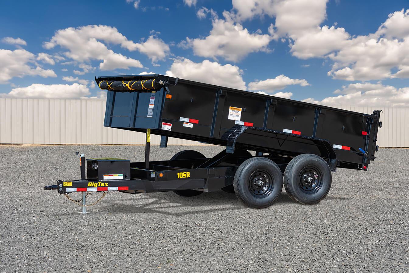 2022 Big Tex Pro Series Tandem Axle Single Ram Dump Trailer 83”x 12’ w/ combo gate, spare tire mount, 6’ slide in ramps. image 4