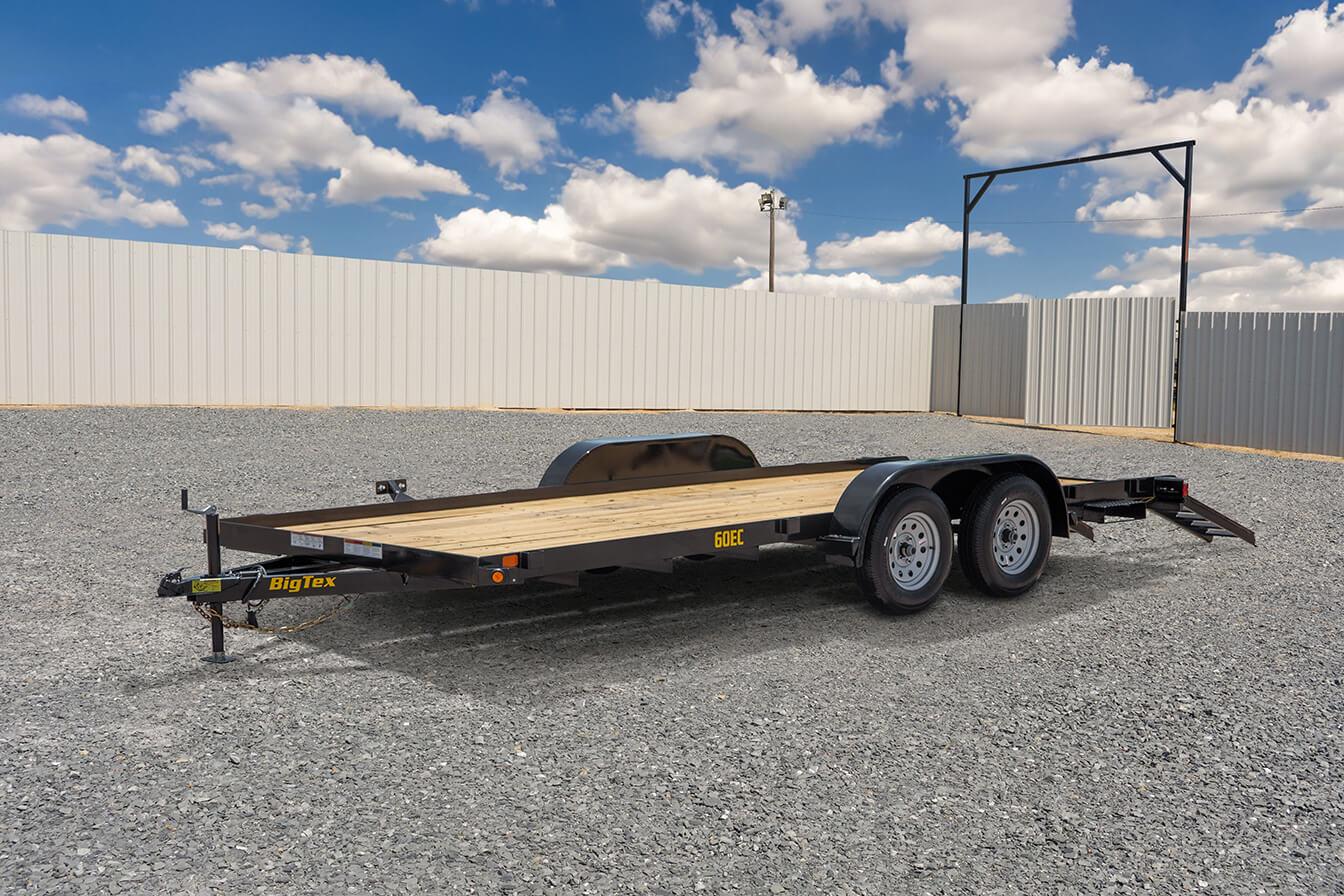 Big Tex 60EC-16BK2B (83″W x 16’L, Tandem Axle Economy Series Car Hauler with 4′ Slide-in-ramps, Spare Tire Mount and Brakes on Both Axles) image 3