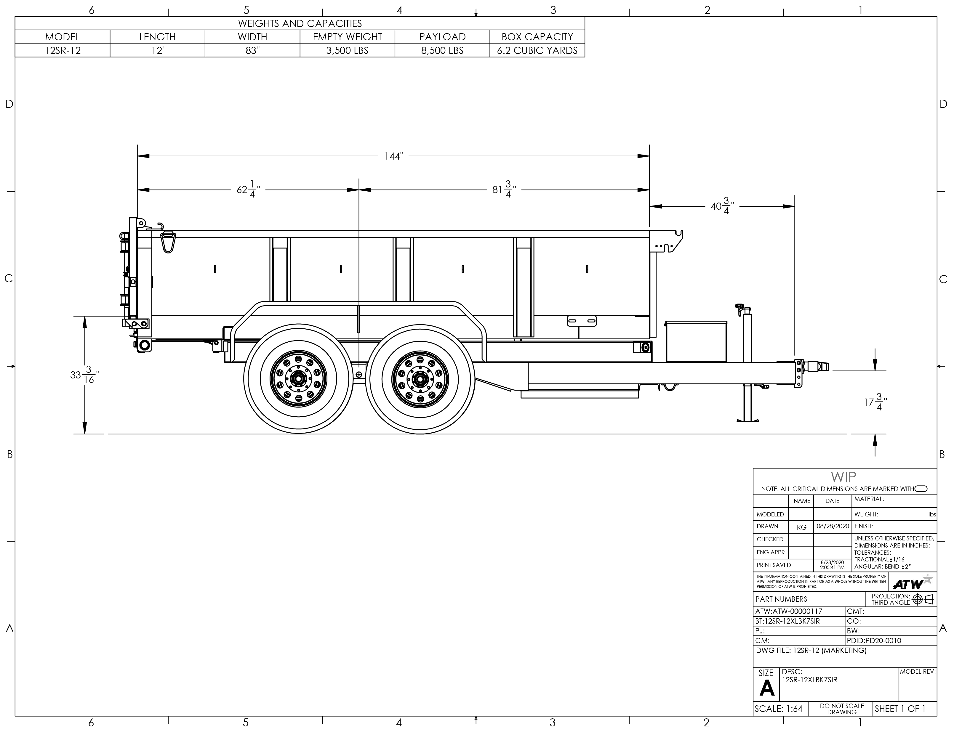 Pro Series Tandem Axle Single Ram Dump