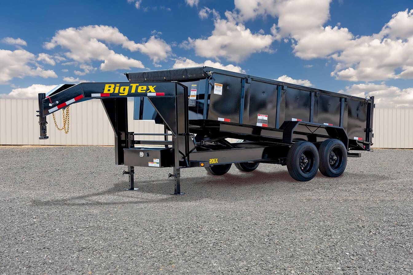 2024 Big Tex 20GX – Mega Duty Tandem Axle Gooseneck Dump Trailer 83″ x 16′ w/ 6′ slide-in ramps, tarp kit, spare tire image 3