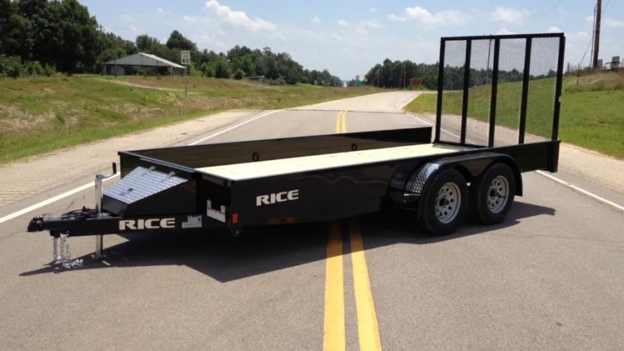 RICE – STEALTH 7K TANDEM AXLE UTILITY 76X16 BLACK – 2B image 0