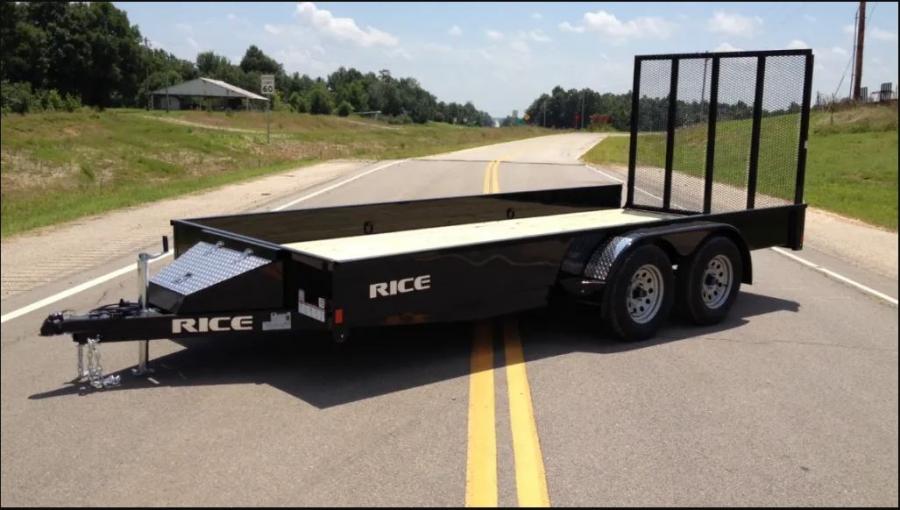 RICE – STEALTH 7K TANDEM AXLE UTILITY 82X16 BLACK – 2B image 0