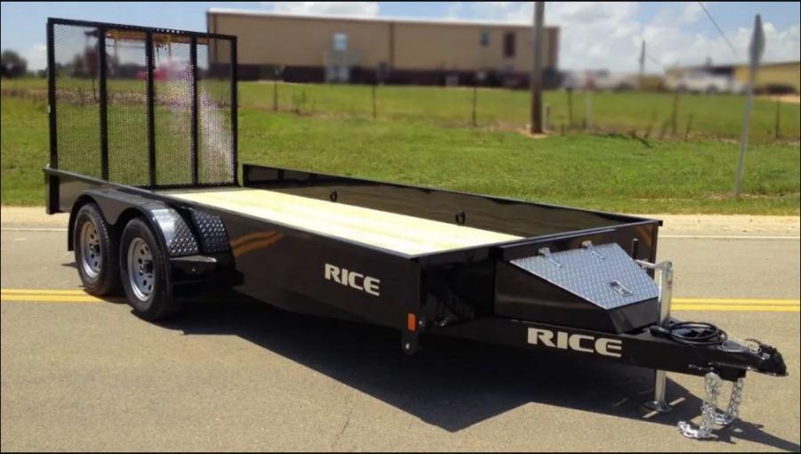 RICE – STEALTH 7K TANDEM AXLE UTILITY 82X16 BLACK – 2B image 1