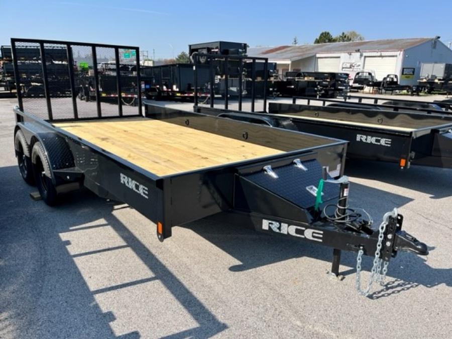 RICE – STEALTH 7K TANDEM AXLE UTILITY 82X16 BLACK – 2B image 0