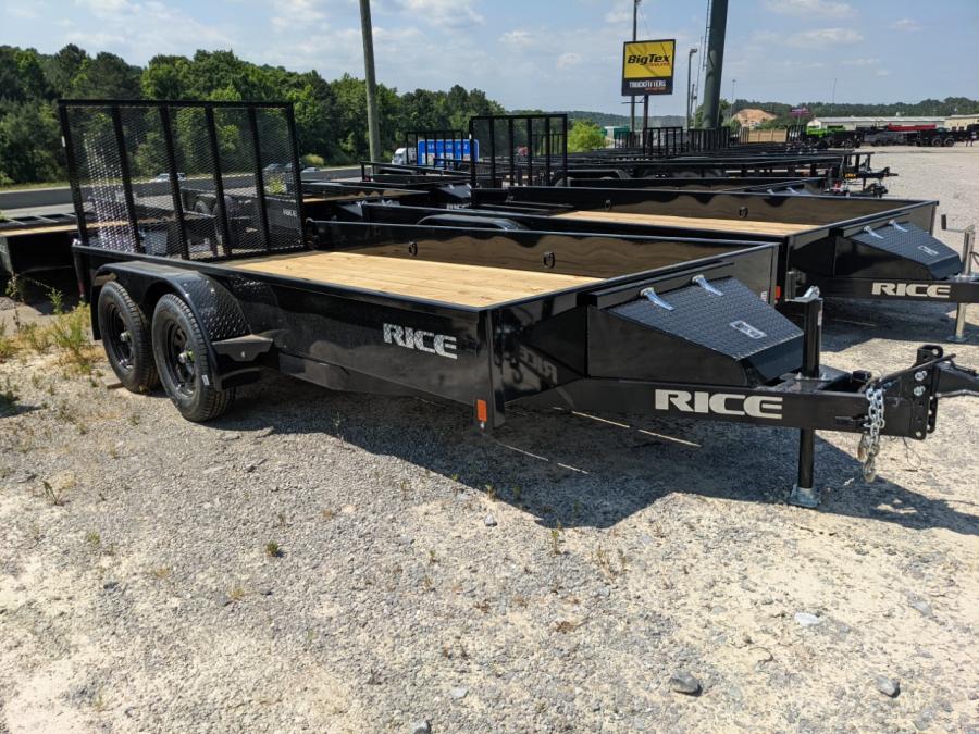 RICE – STEALTH 7K TANDEM AXLE UTILITY 82X16 BLACK – 2B image 0