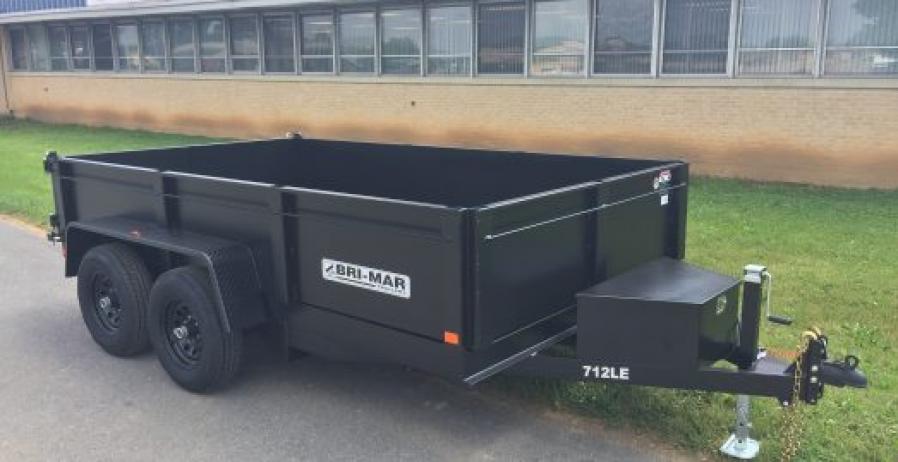 10K COMM. DUMP 7X12 BLACK 2′ SIDES, Ramps, Combo Gate, D-Rings, 8K Jack image 0