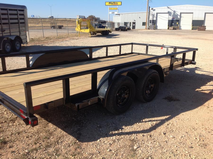 Big Tex 70PI-X 83″ x 18 Tandem Axle Pipe Top Utility Trailer image 2