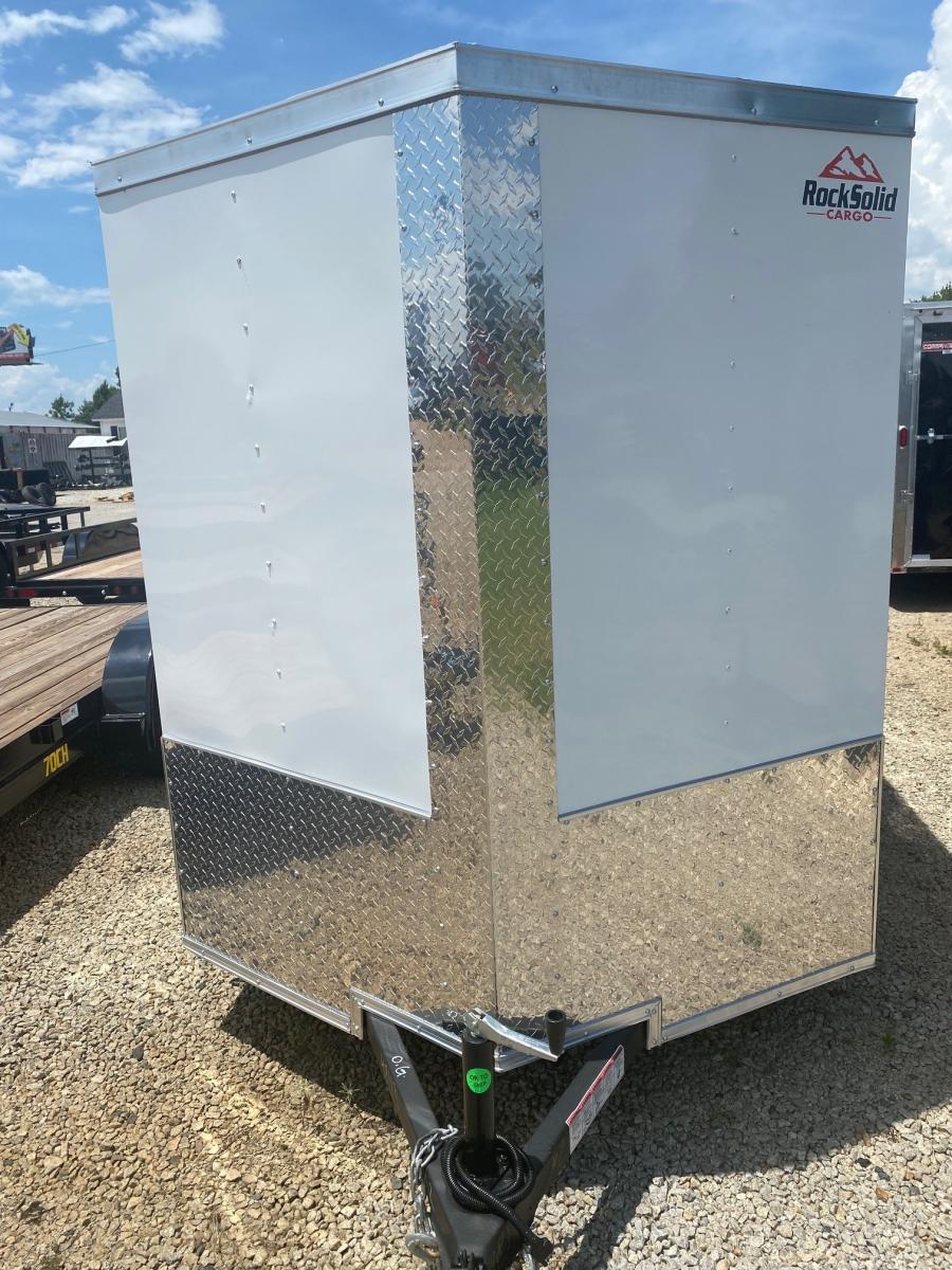 RS61 ENCL 6X12 3K SA WHITE RAMP DOOR 6 HT BY ROCK SOLID image 0