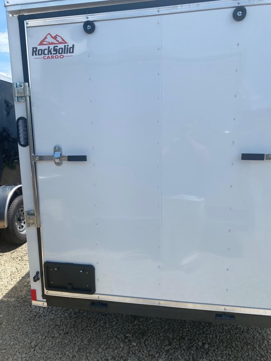 RS61 ENCL 6X12 3K SA WHITE RAMP DOOR 6 HT BY ROCK SOLID image 1