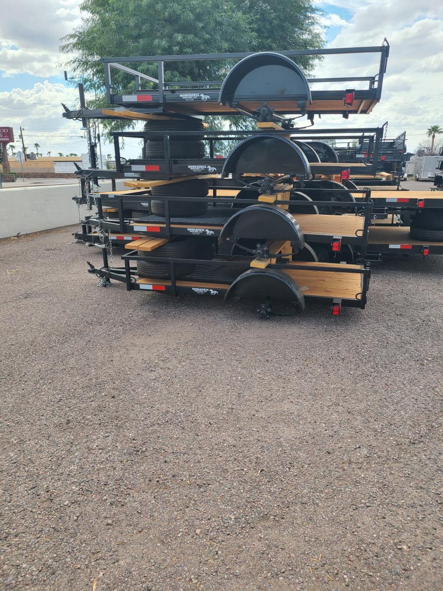 WHUT WORK HORSE 3K 7X8 SINGLE AXLE UTILITY TRAILER VALUE image 0