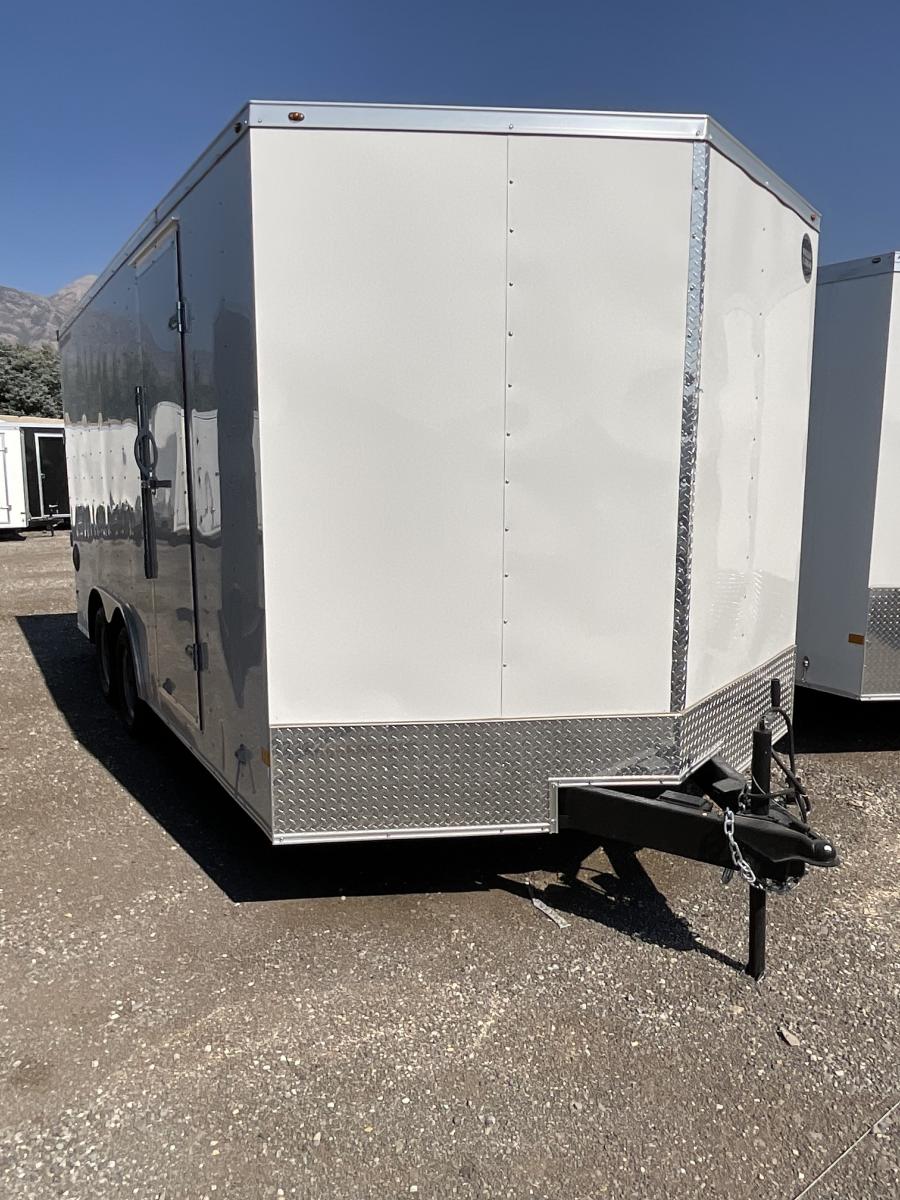 FT85 FASTTRAC RADIUS FRONT 8.5X16 CARGO TRAILER- WELLS FARGO image 1