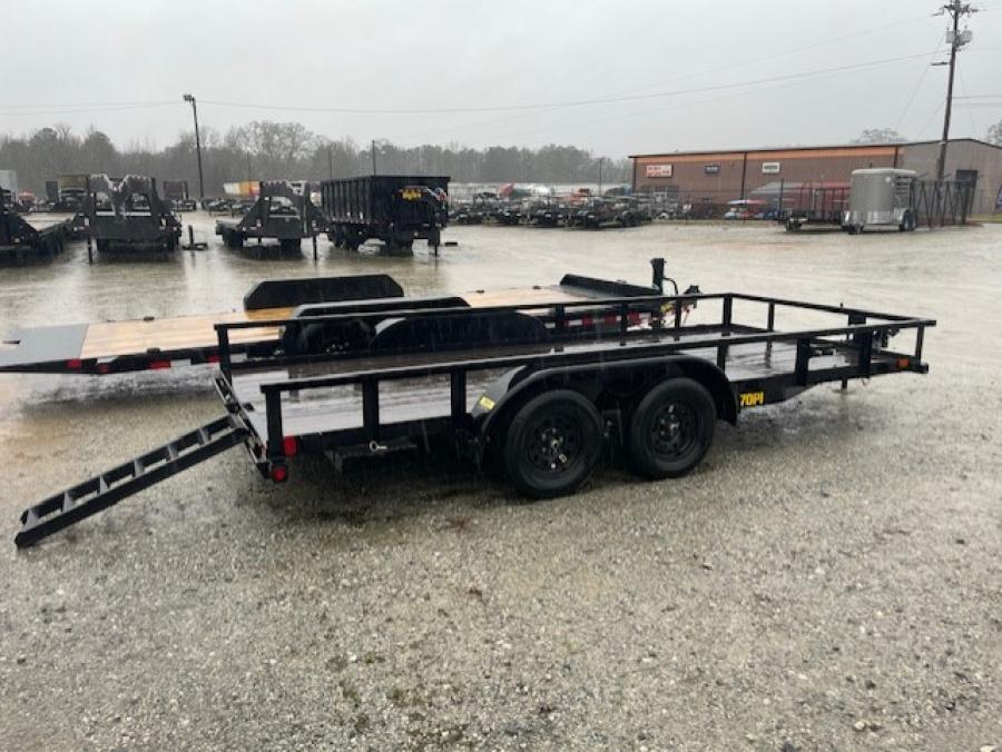 Big Tex 70PIX 83" x 16 Tandem Axle Pipe Top Utility Trailer Big Tex