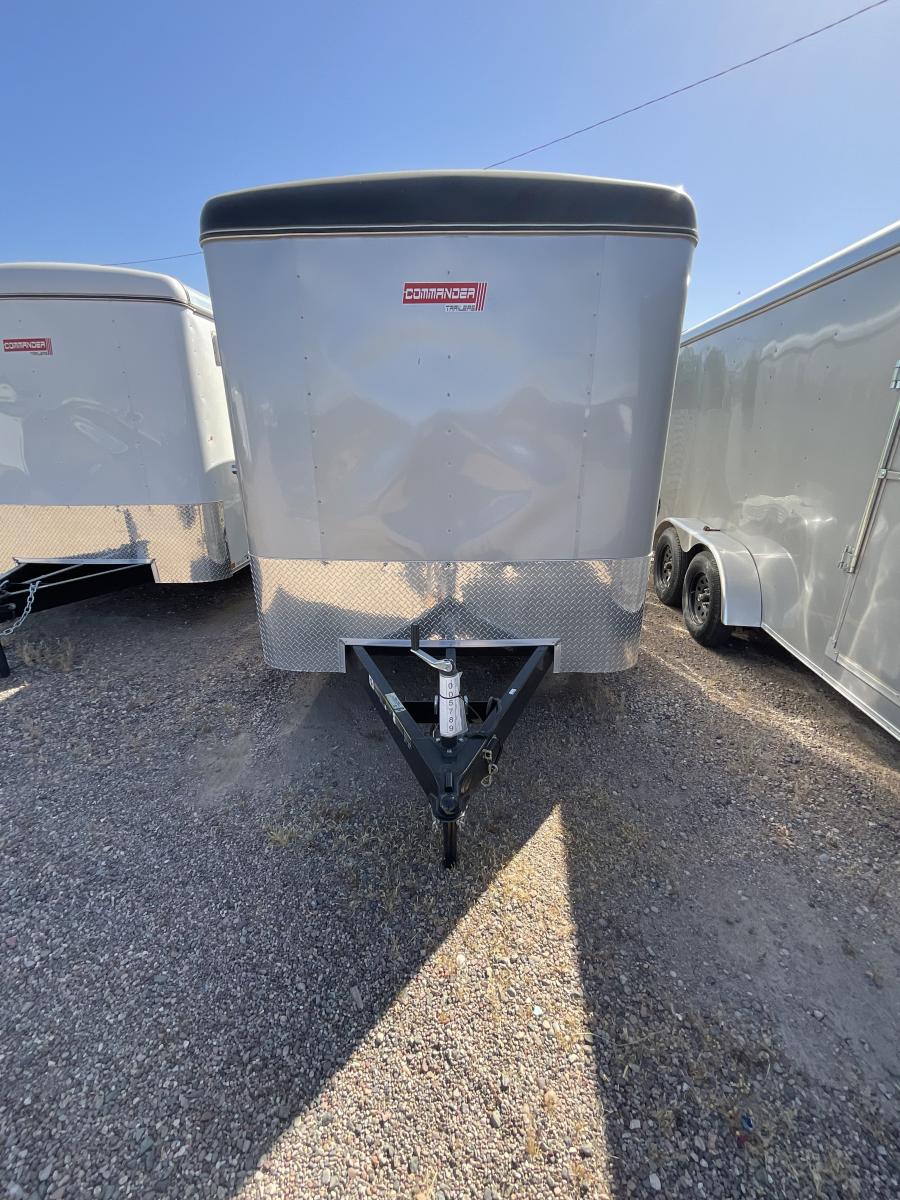 COME COMMANDER 7X16 TA RND ROOF SILVER RAMP DOOR image 0