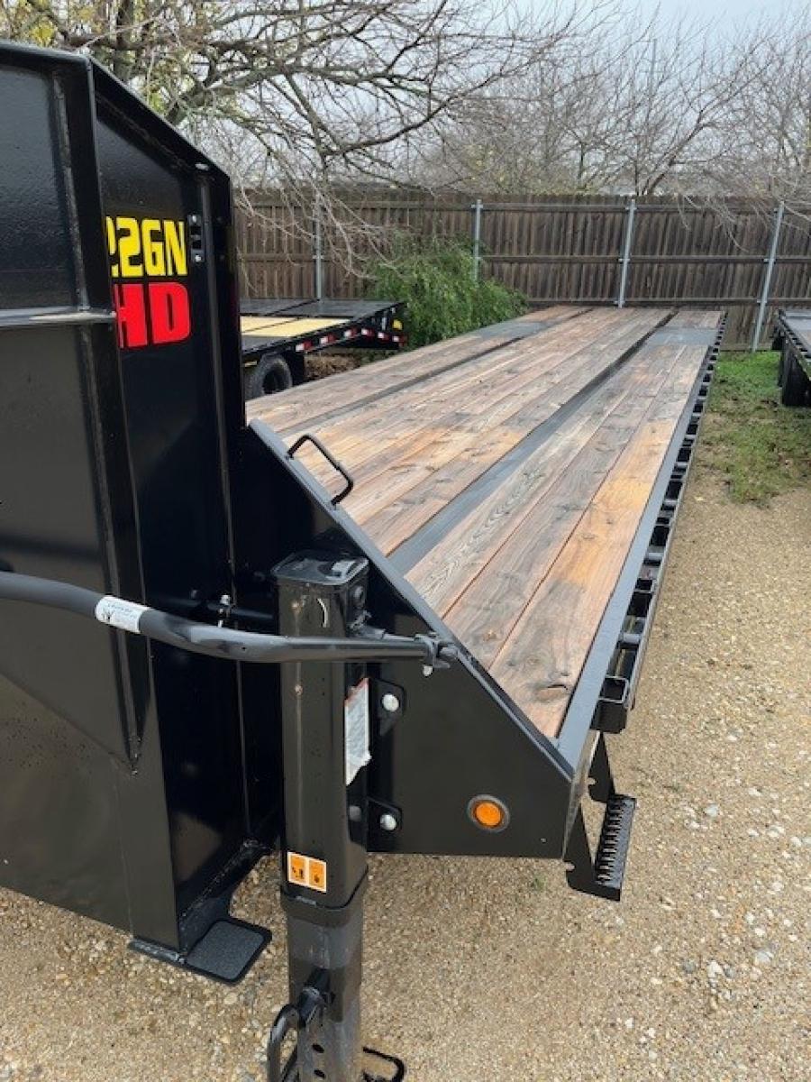 ***ON CLEARANCE*** Big Tex 22GN-40BK8SIR (102″W x 40′ Straight Deck with 8′ Slide-in-ramps, Dual Wheel Tandem Axle Gooseneck Trailer with Spare Tire Mount) image 1