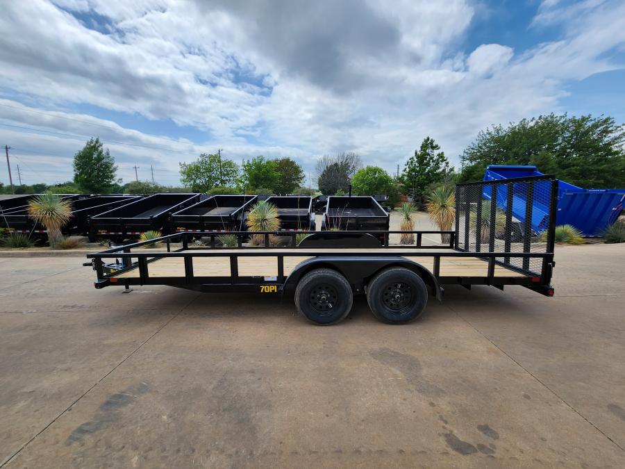 Big Tex 70PI 7K TAND PIPE UTL 83″x18 4RG SPMT BRK2 BK image 2