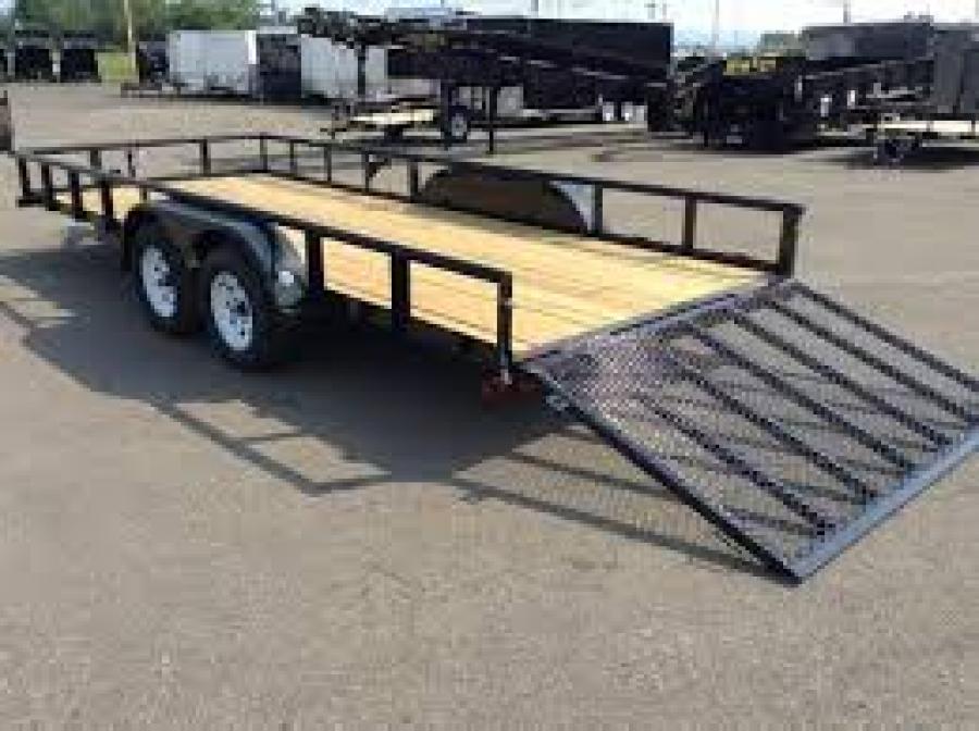 Big Tex 70PI 7K TAND UTILITY PI (7×18) GA ADJ COUP, 4RG, SPMT, BK image 0