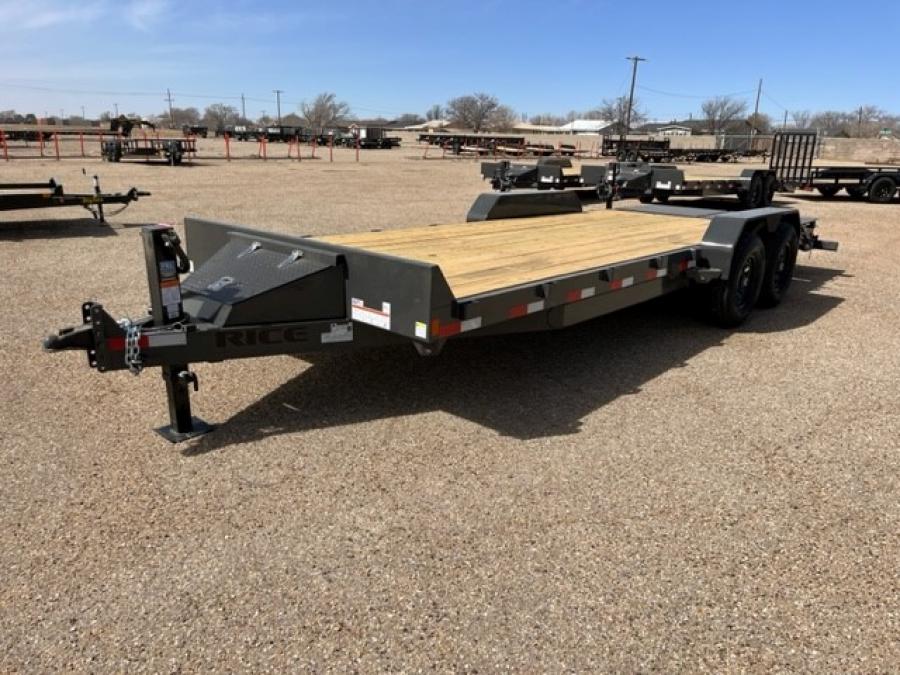 BLOWOUT SALE *******RICE – MAGNUM 14K EQUIPMENT HAULER 82″ X (21)18+3 GREY – MAX RAMPS image 0