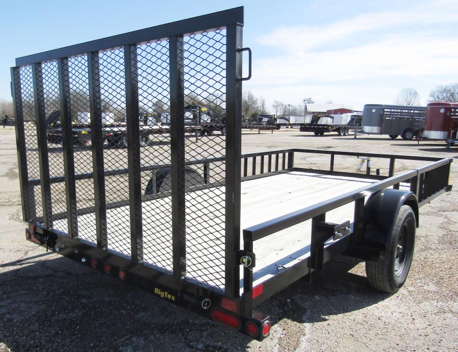Big Tex 35SA-14RSX ATV Trailer with Side Load 83”x 14’ w/ a 4’ dual spring assisted ramp gate, side load ramps #10077 image 2