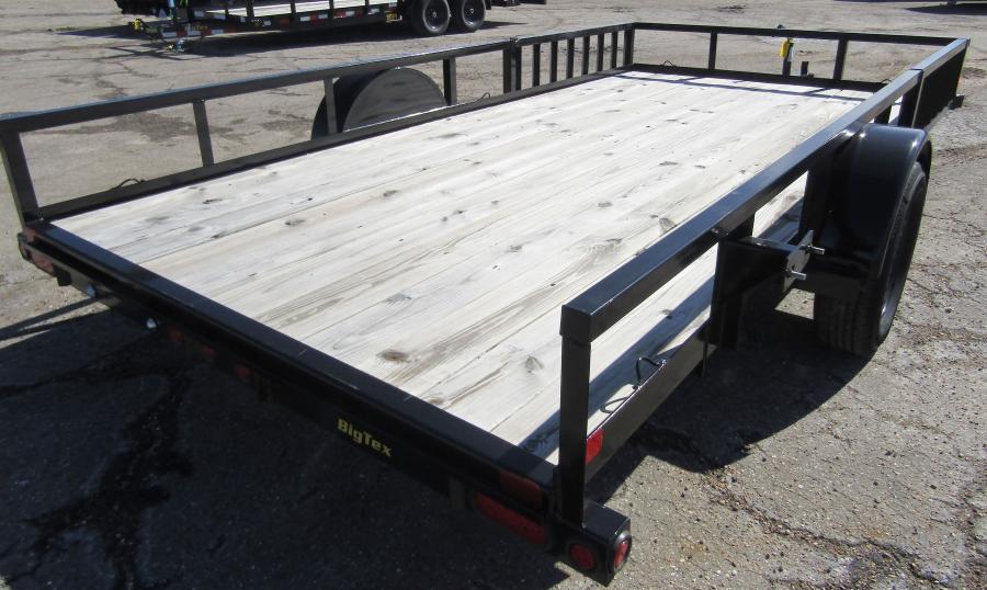 Big Tex 35SA-14RSX ATV Trailer with Side Load 83”x 14’ w/ a 4’ dual spring assisted ramp gate, side load ramps #60928 image 2