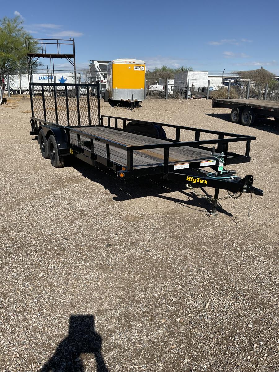 Big Tex 70PI 7K TAND PIPE UTL 83"x20 4RG SPMT BRK2 BK Big Tex Trailer