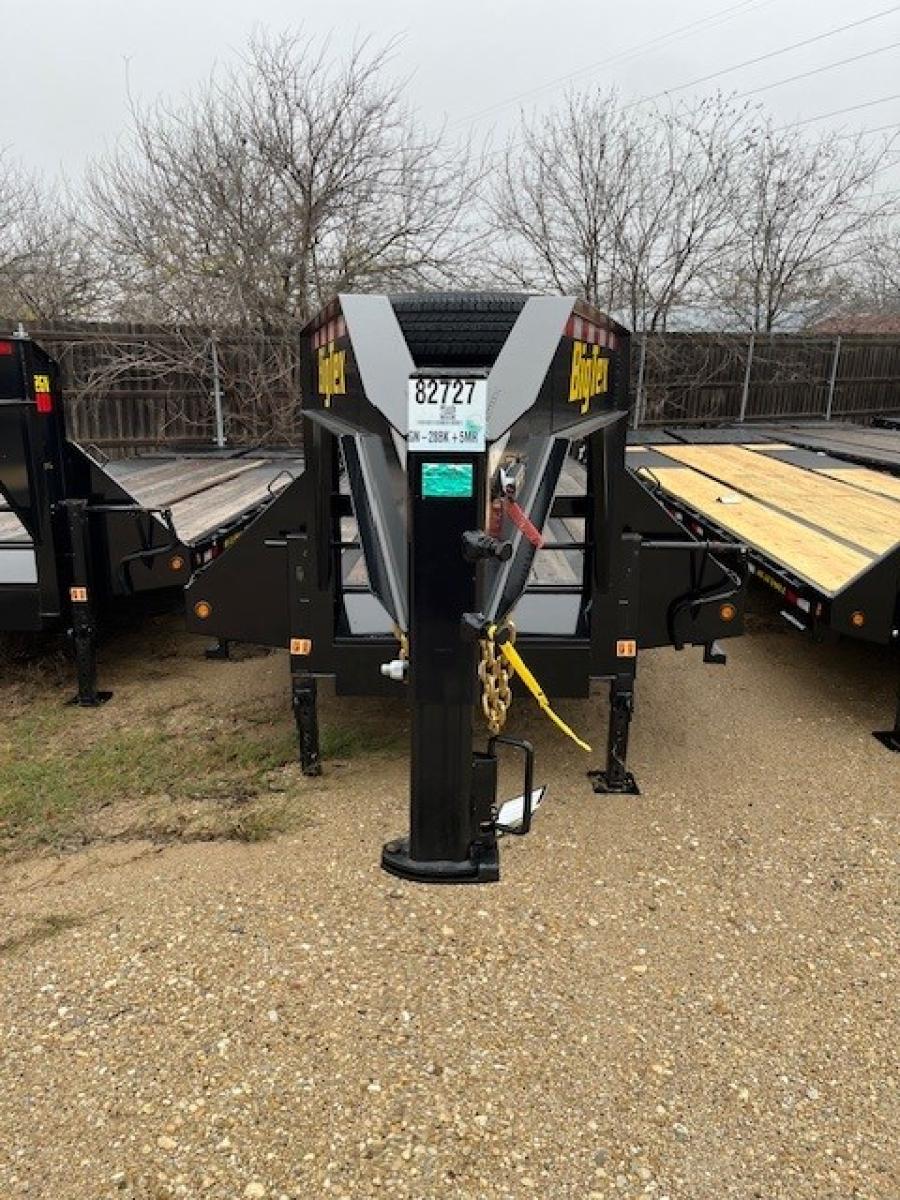***ON CLEARANCE*** Big Tex 22GN-28BK+5MR (102″W x 28′ Deck + 5′ Mega Ramp, Dual Wheel Tandem Axle Gooseneck Trailer with Spare Tire Mount) image 0